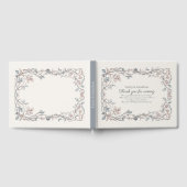 Erfenis Victoriaans botanisch poederblauw taupe Gastenboek (Volledig)