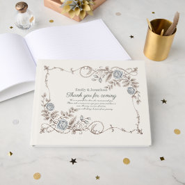 Erfenis Victoriaans Botanisch Poederblauw Taupe Gastenboek