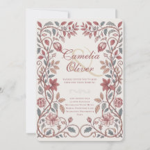 Erfenis Victoriaanse Bloem Aardewerk Blauw Bruilof