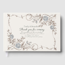 Erfenis Victoriaanse Botanische Poeder Blauwe Taup Gastenboek