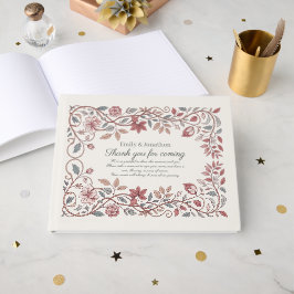 Erfenis Victoriaanse Botanische Terracotta Herfstb Gastenboek