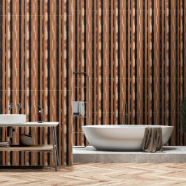 Erfenisketen Streep Nr. 5 (Zwart + Zand) Luxe Behang