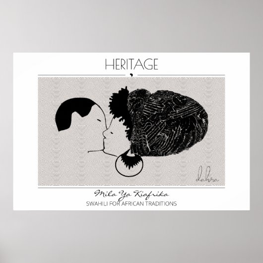 Erfgoed Afrikaans zwart liefde bruin liefde Poster (Voorkant)