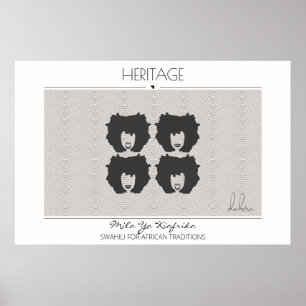 Erfgoed Afrikaanse Vrouwen Moods Poster