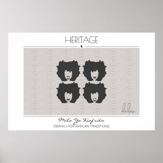 Erfgoed Afrikaanse Vrouwen Moods Poster (Voorkant)