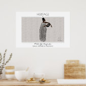 Erfgoed Afrikaanse zwarte vrouw met een kom Poster (Keuken)