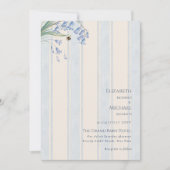 Erfgoed Bluebells Bees Blue Crème Bloem Bruiloft Kaart (Voorkant)