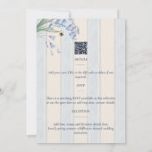 Erfgoed Bluebells Bees Blue Crème Bloem Bruiloft Kaart (Achterkant)