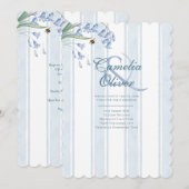 Erfgoed Bluebells Bijen Bloemrijke Strepen Bruilof Kaart (Voorkant / Achterkant)
