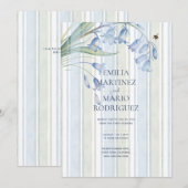 Erfgoed Bluebells Bijen Blue Salie Botanisch Evene Kaart (Voorkant / Achterkant)