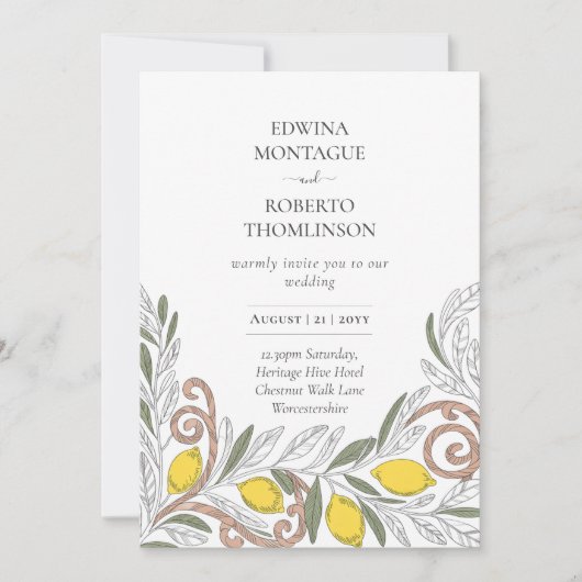 Erfgoed Citroenlijn Kunst Mediterrane Huwelijk Kaart (Voorkant)