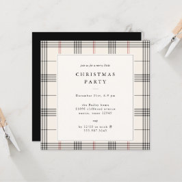 ERFGOED | Crème Tartan Kerstfeest Kaart