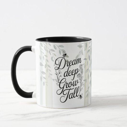 Erfgoed Droom Diep Groei Hoog Botanische Quote Mok (Links)