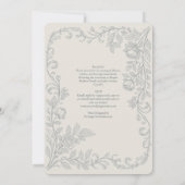 Erfgoed | Edwardiaans zilveren grijze bloemen brui Kaart (Achterkant)