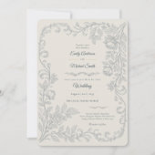 Erfgoed | Edwardiaans zilveren grijze bloemen brui Kaart (Voorkant)