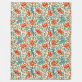 Erfgoed-geïnspireerde William Morris Sophisticated Fleece Deken (Voorkant)