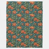 Erfgoed-geïnspireerde William Morris Sophisticated Fleece Deken (Voorkant)
