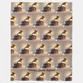 "Erfgoed Gramophone Sound" Fleece Deken (Voorkant)