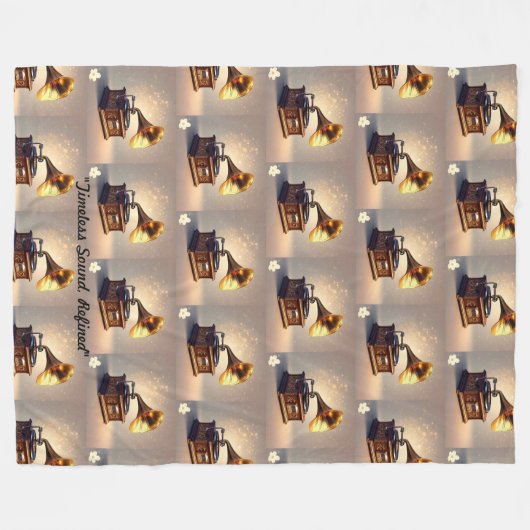 "Erfgoed Gramophone Sound" Fleece Deken (Voorkant (Horizontaal))