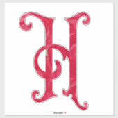 ERFGOED -H- roodachtig Sticker (Vel)