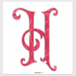 ERFGOED -H- roodachtig Sticker