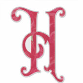 ERFGOED -H- roodachtig Sticker (Voorkant)