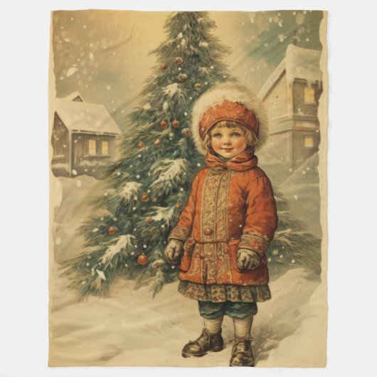 Erfgoed Hues Traditionele Kerstdeken Fleece Deken (Voorkant)