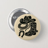 Erfgoed in Leer Ronde Button 5,7 Cm (Voorkant /achterkant)