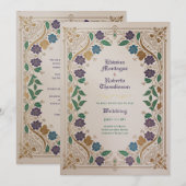 Erfgoed Middeleeuwse Juweeltoon Gouden Sieraad Bru Kaart (Voorkant / Achterkant)