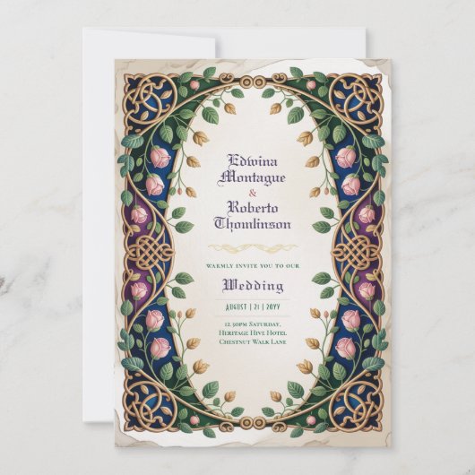 Erfgoed Middeleeuwse Keltische Knoop Sieraden Goud Kaart (Voorkant)