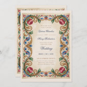 Erfgoed | Middeleeuwse Renaissance Gouden Sieraden Kaart (Voorkant / Achterkant)