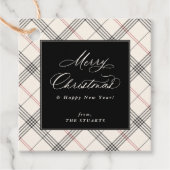 ERFGOED | Neutraal Tartan Kerstmis Bedankjes Labels (Voorkant)