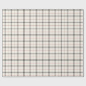 ERFGOED | Neutrale Tartan Vakantie Cadeaupapier (Vlak)