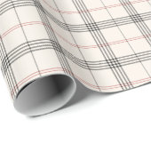 ERFGOED | Neutrale Tartan Vakantie Cadeaupapier (Rol Hoek)