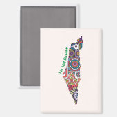 Erfgoed op de kaart van Palestina Magneet (Voorkant / Achterkant)
