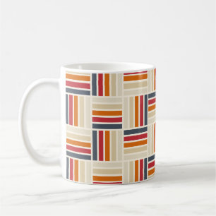 Erfgoed raster quilt naadloos patroon koffiemok