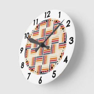 Erfgoed raster quilt naadloos patroon ronde klok