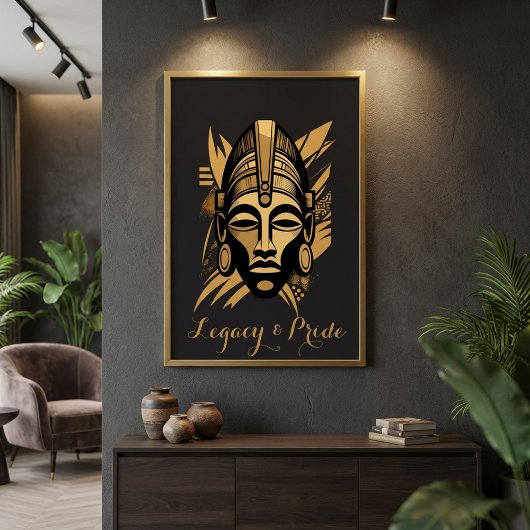 Erfgoed & trots Afrikaanse maskerkunst - zwarte ge Poster