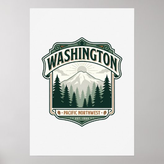 Erfgoed van de staat Washington Poster (Voorkant)
