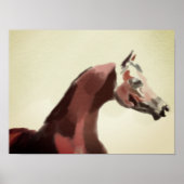  erfgoed van de Waterverf van Arabisch paard Poster (Voorkant)