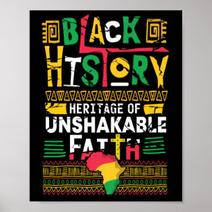 Erfgoed van onwrikbare Faith Black History Mah P Poster