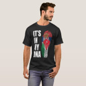  erfgoed van Servië en Jordanië - dna - vlag T-shirt (Voorkant volledig)