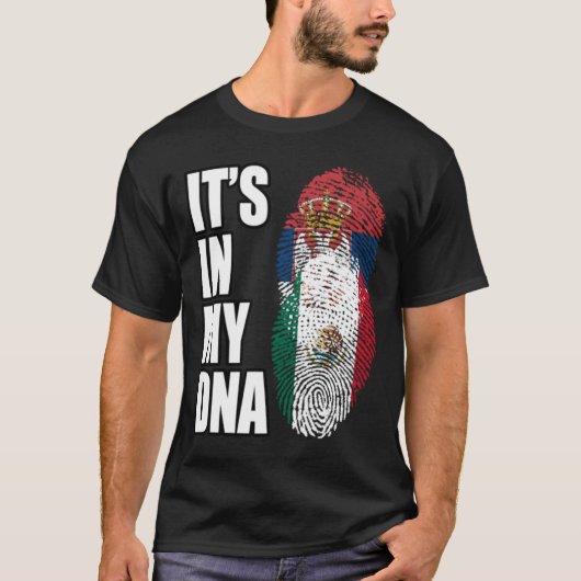 erfgoed van Servië en Mexico - vlag T-shirt (Voorkant)