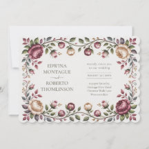 Erfgoed Victoriaanse Bloemige Trouwroos Horizontaa