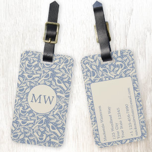 Erfgoed Vogels Monogram Bagagelabel