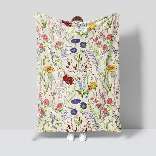 Erfgoed Weide Tuin Meerkleurig Fleece Deken