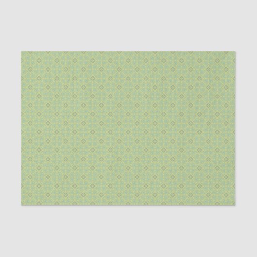 Erfgoed Westerne geometrische Classic Green Tissuepapier (Voorkant)