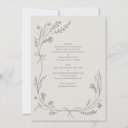 Erfgoed Wilde bloem en lintlijn Kunstzinnige we Kaart (Achterkant)