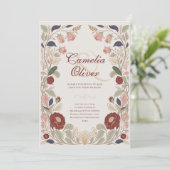 Erfgoed William Morris geïnspireerde trouwbloemen  Kaart (Staand voorkant)