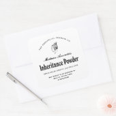 Erfgoedpoeder - apothekersetiket vierkante sticker (Envelop)